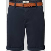 Redefined Rebel Regular Fit Bermudas mit Gürtel Modell 'MIKE' in Dunkelblau, Größe S von Redefined Rebel