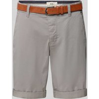 Redefined Rebel Regular Fit Bermudas mit Gürtel Modell 'MIKE' in Mittelgrau, Größe L von Redefined Rebel