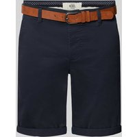 Redefined Rebel Regular Fit Chino-Shorts mit Gürtel Modell 'MIKE' in Dunkelblau, Größe S von Redefined Rebel