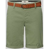 Redefined Rebel Regular Fit Chino-Shorts mit Gürtel Modell 'MIKE' in Oliv, Größe S von Redefined Rebel