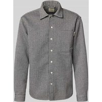 Redefined Rebel Regular Fit Hemdjacke mit Kentkragen Modell 'Chen' in Dunkelgrau Melange, Größe S von Redefined Rebel