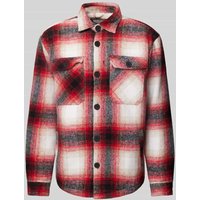 Redefined Rebel Regular Fit Hemdjacke mit aufgesetzten Brustpattentaschen in Rot, Größe L von Redefined Rebel