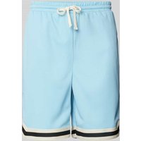 Redefined Rebel Regular Fit Meshshorts mit Kontraststreifen Modell 'COLLIN' in Hellblau, Größe L von Redefined Rebel