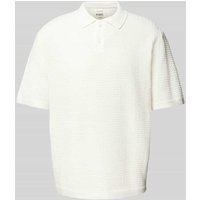 Redefined Rebel Regular Fit Poloshirt mit Strukturmuster Modell 'FERDINAND' in Weiss, Größe M von Redefined Rebel