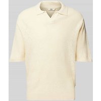 Redefined Rebel Regular Fit Poloshirt mit V-Ausschnitt Modell 'Aron' in Offwhite, Größe XXL von Redefined Rebel