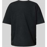 Redefined Rebel T-Shirt mit Strukturmuster Modell 'Tony' in Black, Größe M von Redefined Rebel