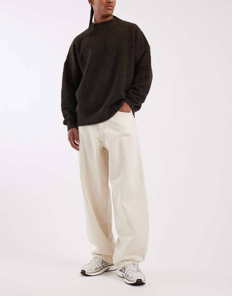 Redefined Rebel - Weite Denim-Jeans in Wollweiß von Redefined Rebel