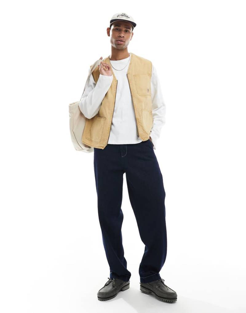 Redefined Rebel - Weste in Beige mit durchgehendem Reißverschluss-Neutral von Redefined Rebel