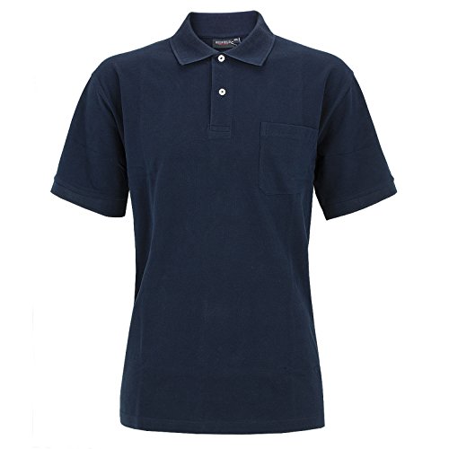 Redfield Piqué Poloshirt Herren Übergröße dunkelblau, Größe:3XL von Redfield