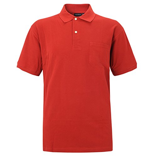 Redfield Piqué Poloshirt Übergröße rot, Größe:5XL von Redfield