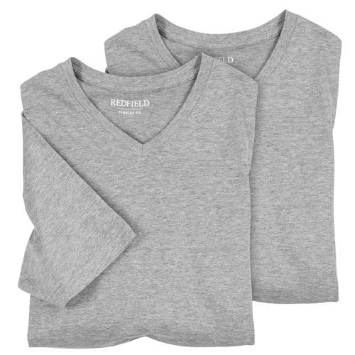 Redfield 2er-Pack XXL T-Shirts grau Melange V-Neck, Größe:2XL Redfield 2er-Pack XXL T-Shirts grau Melange V-Neck, Größe:2XL von Redfield