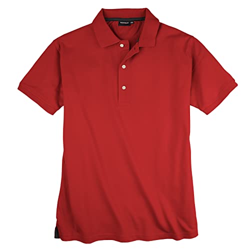 Redfield Basic rotes Stretch-Poloshirt Übergröße, Größe:10XL von Redfield