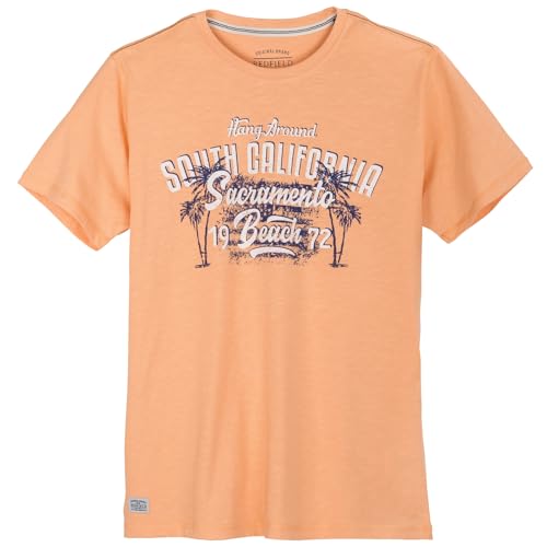 Redfield Bedrucktes T-Shirt in Übergrößen, apricot, Größe:4XL von Redfield