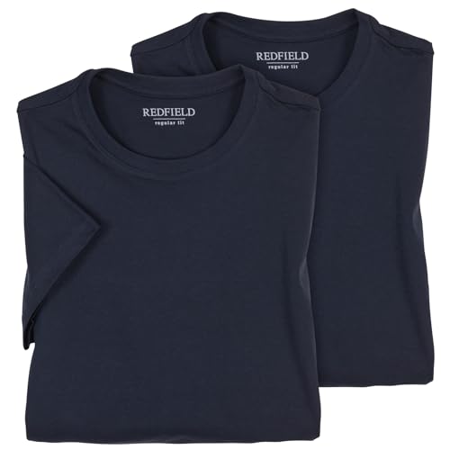 Redfield Doppelpack T-Shirts Übergröße dunkelblau, Größe:8XL von Redfield