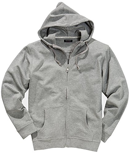 Redfield XXL Sweatjacke Herren hellgrau Melange, XL Größe:7XL von Redfield