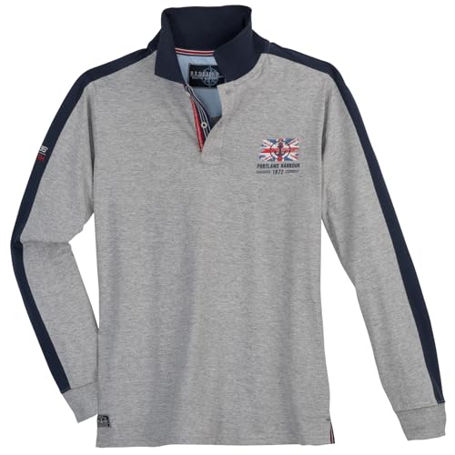 Redfield Langarm-Polo XXL Brustprint von Redfield