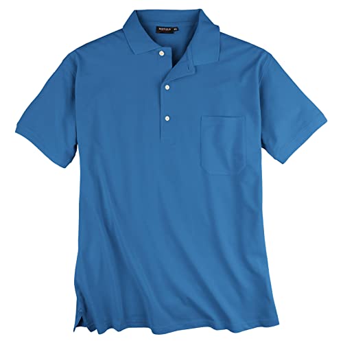 Redfield Piqué Poloshirt Herren Übergröße blau, Größe:4XL von Redfield