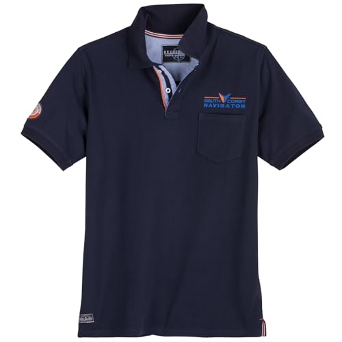 Redfield Pique Poloshirt in großen Größen bis 10XL, blau, Größe:6XL von Redfield