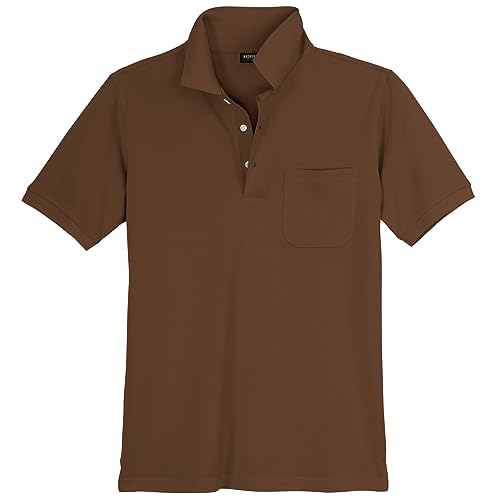 Redfield Übergrößen Piqué Poloshirt braun, Größe:5XL von Redfield