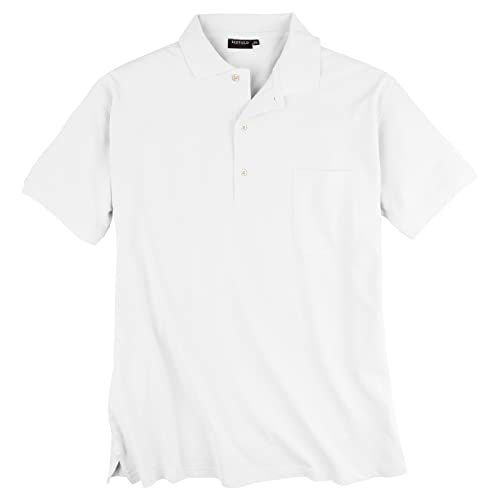 Redfield Poloshirt Pique Übergröße weiß, Größe:10XL von Redfield