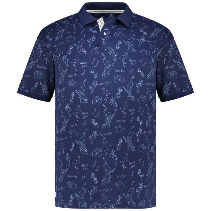 Redfield Poloshirt mit Allover-Print von Redfield