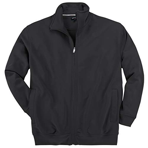 Redfield Sweatjacke Herren schwarz Stehkragen Übergröße, Größe:2XL von Redfield