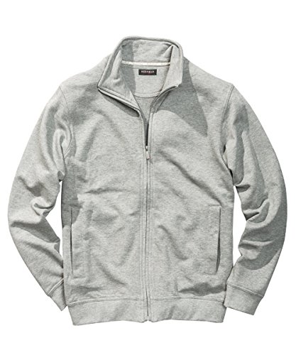 Redfield Sweatjacke mit Stehkragen in Herrenübergröße grau Melange, Größe:6XL von Redfield