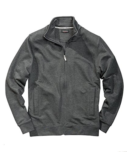 Redfield Sweatshirtjacke mit Stehkragen in Herrenübergröße Anthra. Melange, Größe:3XL von Redfield