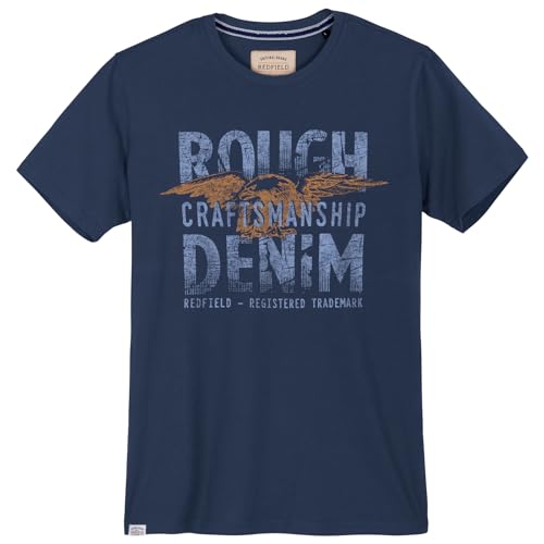 Redfield T-Shirt mit Druck in großen Größen, dunkel blau, Größe:4XL von Redfield