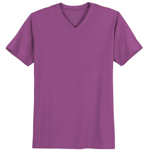 Redfield V-Neck T-Shirt Übergröße lila Quentin, Größe:4XL von Redfield