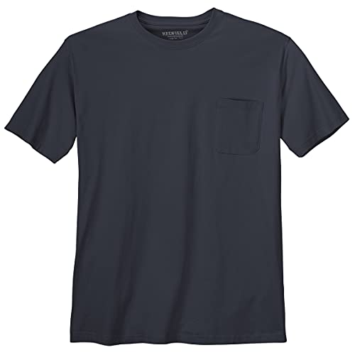 Redfield XXL Basic T-Shirt Jerry Navy Brusttasche, Größe:10XL von Redfield