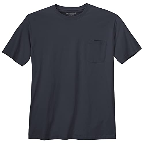 Redfield XXL Basic T-Shirt Jerry Navy Brusttasche, Größe:3XL von Redfield