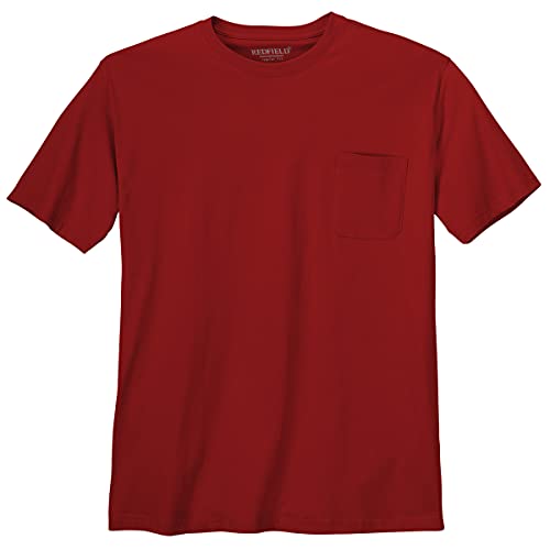 Redfield XXL Basic T-Shirt Jerry rot Brusttasche, Größe:3XL von Redfield