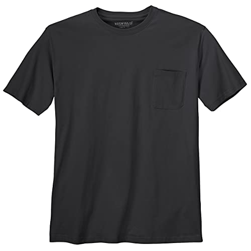 Redfield XXL Basic T-Shirt Jerry schwarz Brusttasche, Größe:5XL von Redfield