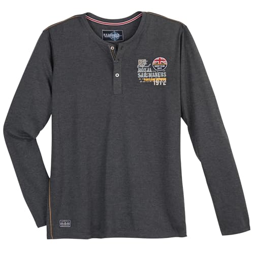 Redfield XXL Henley-Langarmshirt Brustprint von Redfield