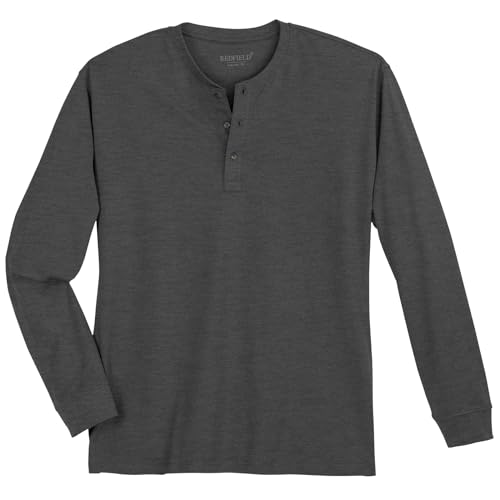 Redfield XXL Serafino Langarmshirt anthrazit Melange, Größe:4XL von Redfield