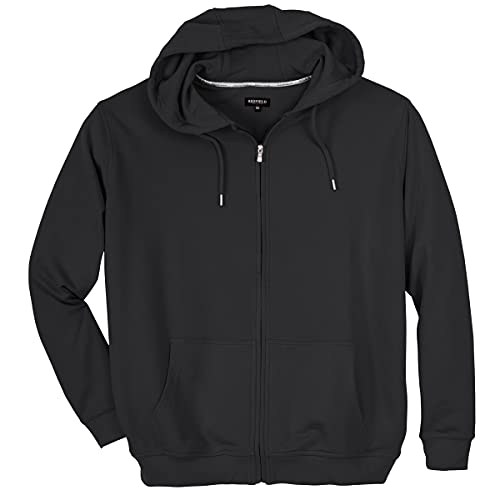 Redfield Übergrößen Sweatjacke Herren schwarz, Größe:7XL von Redfield