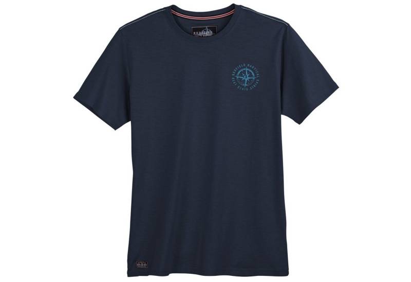redfield Rundhalsshirt Redfield T-Shirt XXL navy kleiner Brustprint von redfield