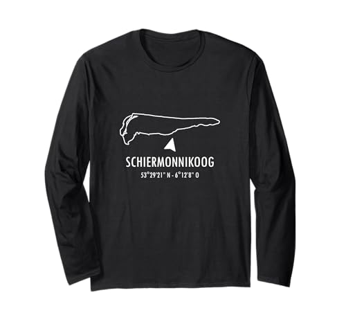 Schiermonnikoog Landkarte Koordinaten Langarmshirt Schiermonnikoog Landkarte Koordinaten Langarmshirt von Redido Schiermonnikoog