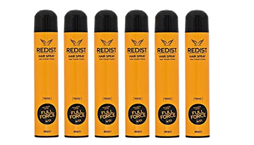 REDIST Haarspray Ultra Stark Full Force 6x 400 ml I Stylingspray für Damen & Herren I Haar-Spray für ultra starken Halt I ohne Verkleben I Ultra Strong Hairspray I für alle Haartypen | Sac Spreyi von Redist