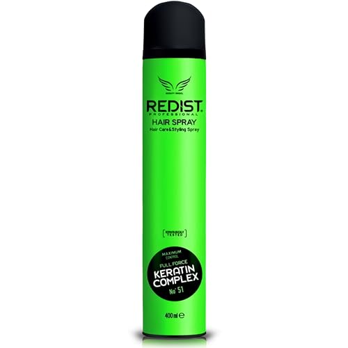 Redist Hair Spray Full Force Keratin Complex 400ml Haarspray Friseurbedarf Haar Styling & Pflege für alle Haartypen Hairspray für Damen und Herren Ultra Starker Halt von Redist