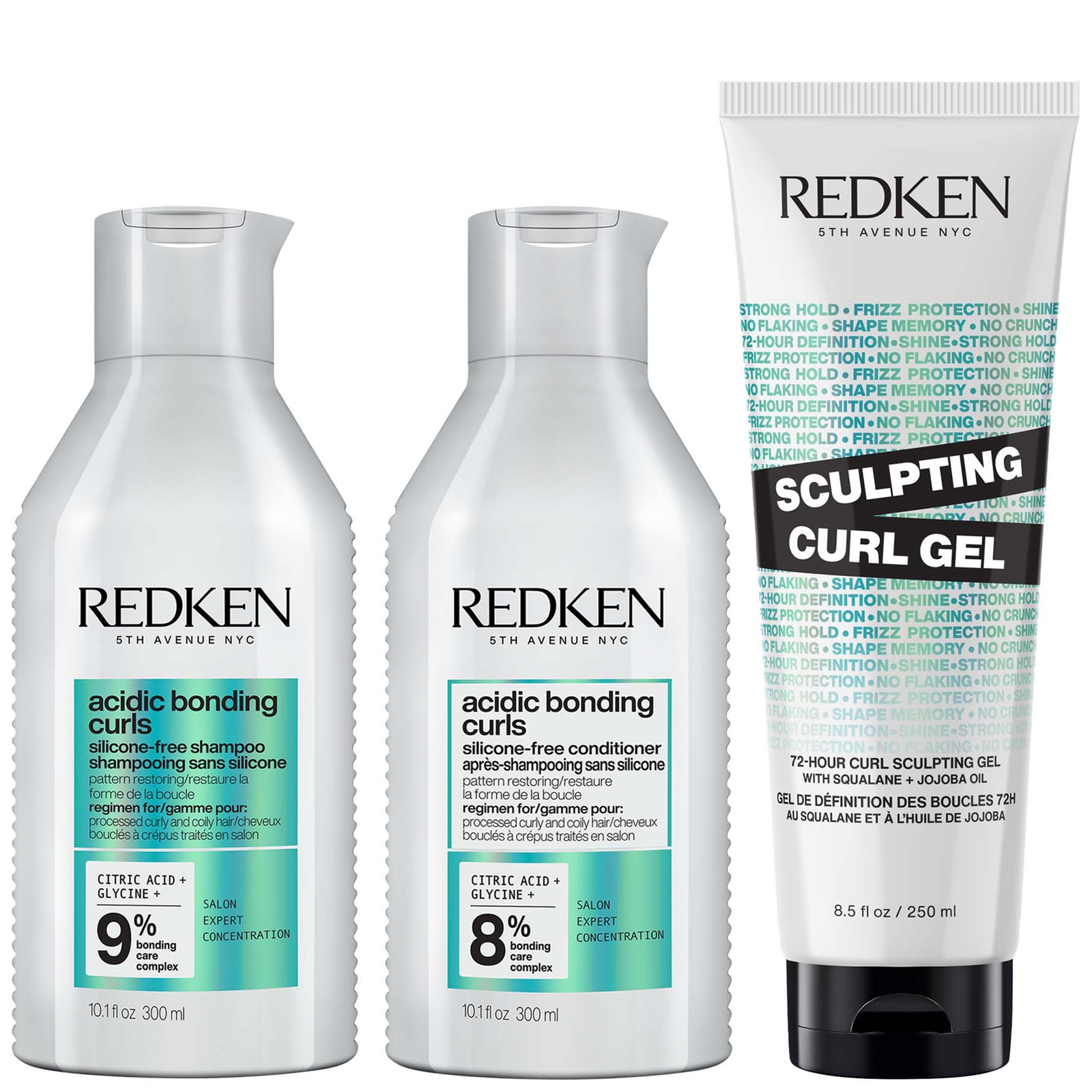 Redken Acidic Bonding Curls Shampoo Conditioner and Sculpting Curl Gel Bonding Care Bundle for Curls and Coils Redken Acidic Bonding Curls Shampoo Conditioner and Sculpting Curl Gel Bonding Care Bundle for Curls and Coils von Redken