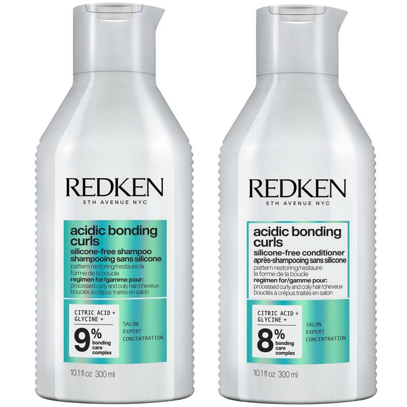 Redken Acidic Bonding Curls Silicone-Free Shampoo and Conditioner Bundle for Restoring Damaged Curly and Coily Hair von Redken