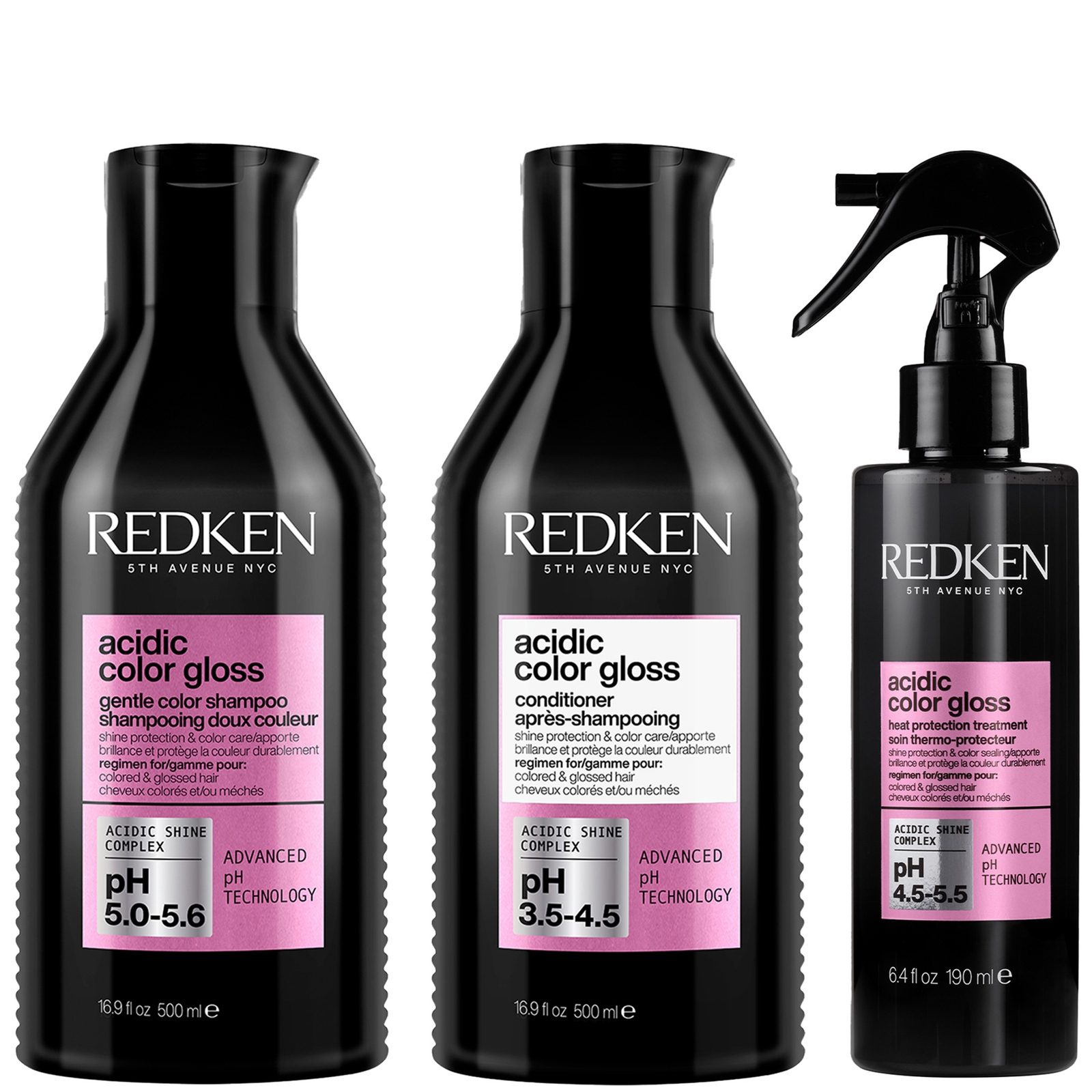Redken Acidic Color Gloss Sulphate-Free Shampoo and Conditioner 500ml and Heat Protection Leave-in Treatment 190ml Bundle Redken Acidic Color Gloss Sulphate-Free Shampoo and Conditioner 500ml and Heat Protection Leave-in Treatment 190ml Bundle von Redken