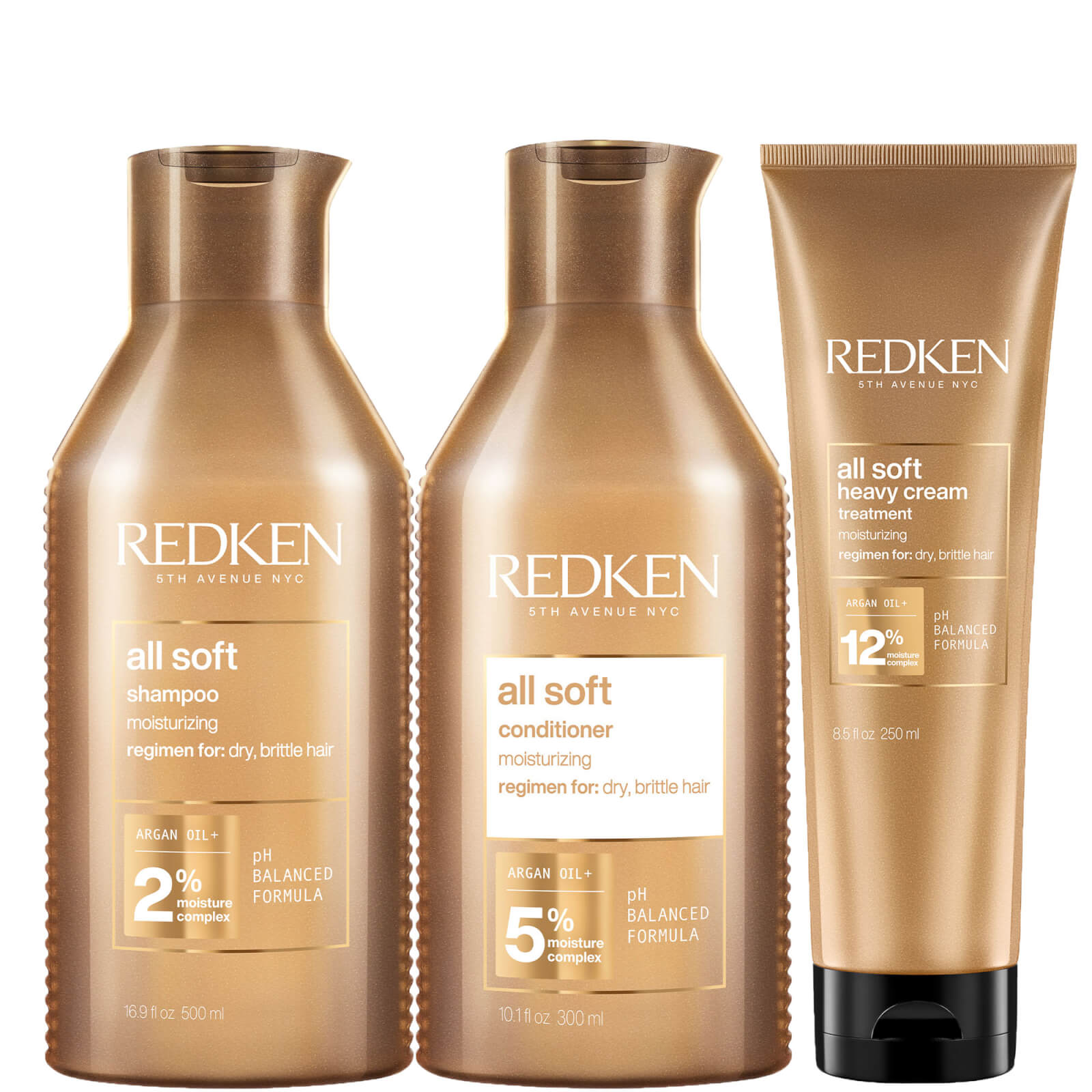 Redken All Soft Pflege Trio für dickes Haar (3 Produkte) von Redken