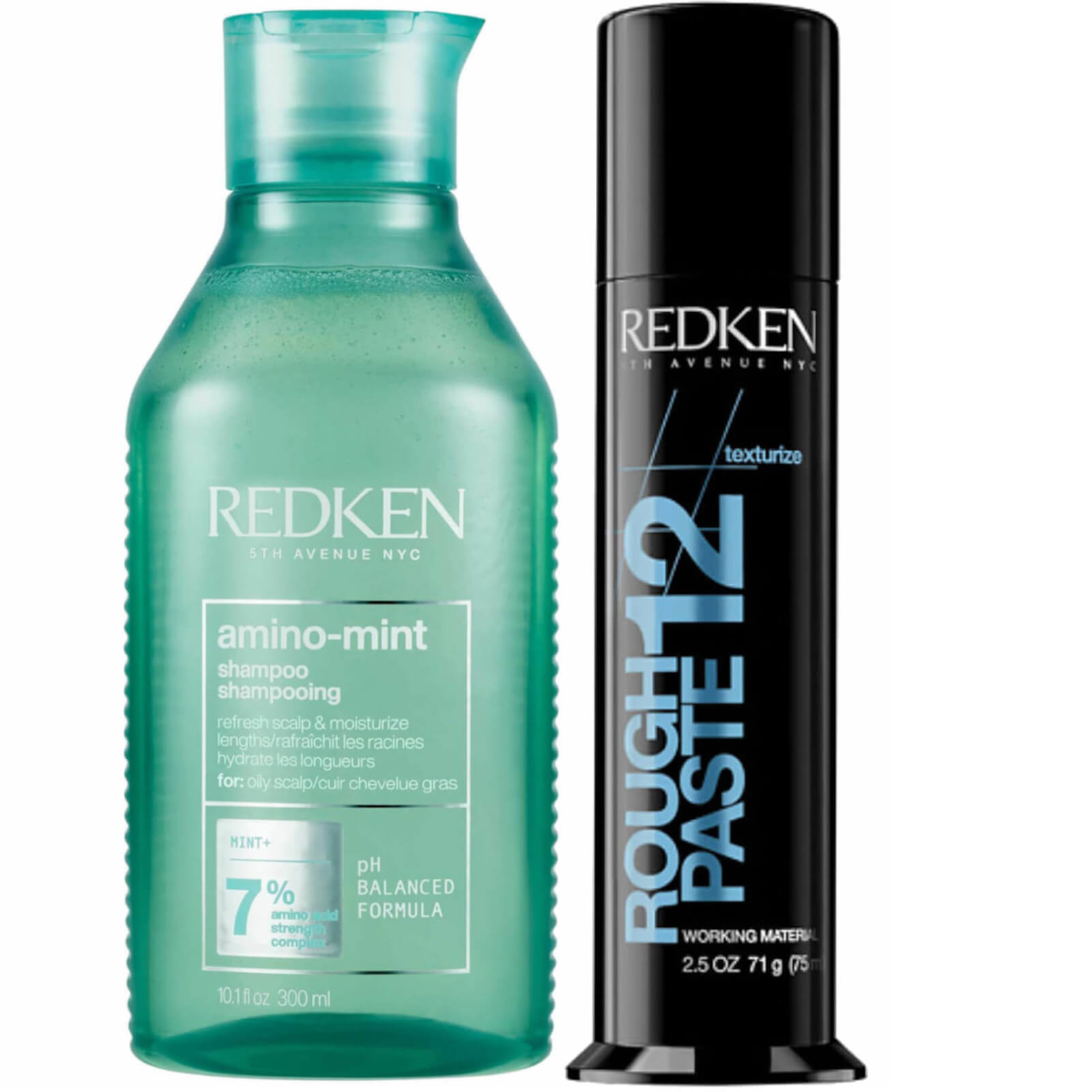 Redken Amino Mint for Oily Scalps and Hair Styling Texture Paste Bundle von Redken