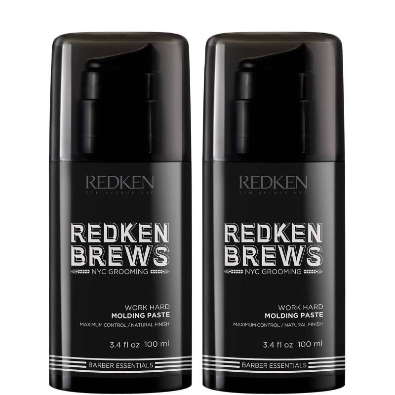 Redken Brews Men's Work Hard Molding Paste Duo von Redken