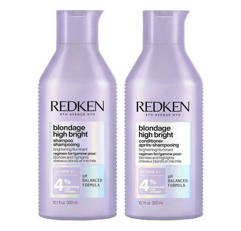 Redken Haarpflege-Set REDKEN Blondage High Bright Shampoo+Conditioner Set Blondes Haar, 2-tlg. von Redken