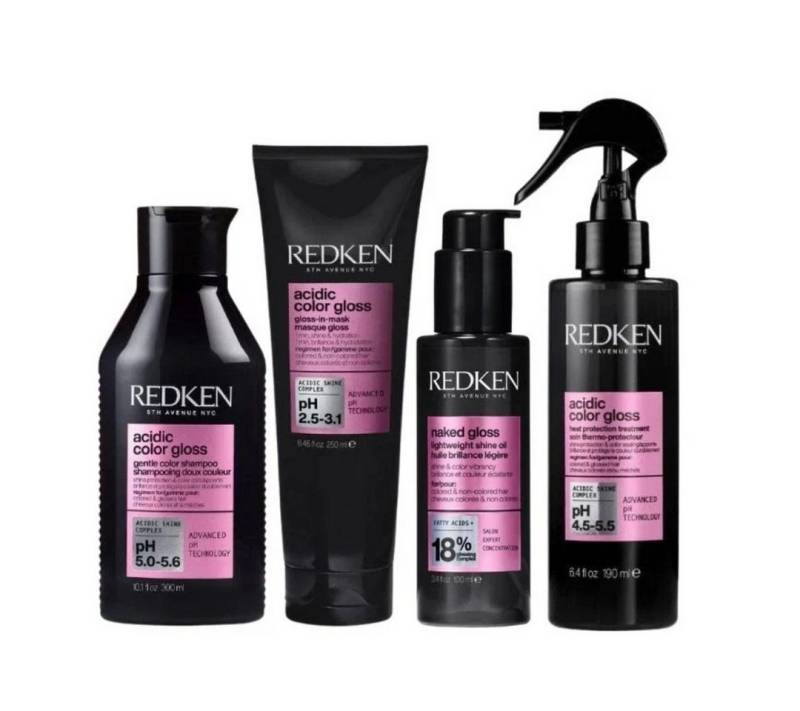 Redken Haarpflege-Set Redken Acidic Color Gloss 4er-Set Vorteilspack, 4-tlg. von Redken