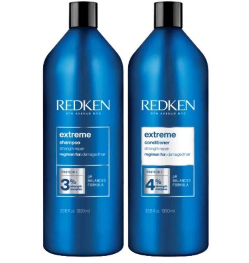 Redken Haarpflege-Set Redken Extreme Shampoo 1000 ml + Conditioner 1000 ml, 2-tlg. von Redken